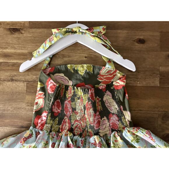 Matilda Jane Vintage Serendipity Blue Brown Floral Bowie Roundabout Halter Top 6 - Picture 8 of 10